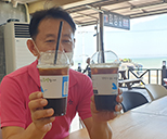 커피컵홀더를 활용한 홍보활동 1차 사진